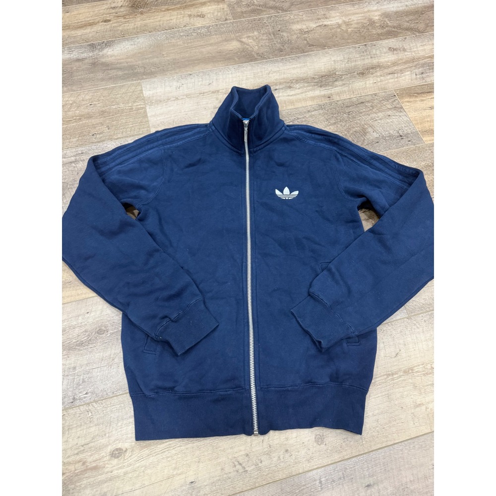 Adidas Originals Navy Blue Full Zip Track Jacket Trefoil Logo Small
